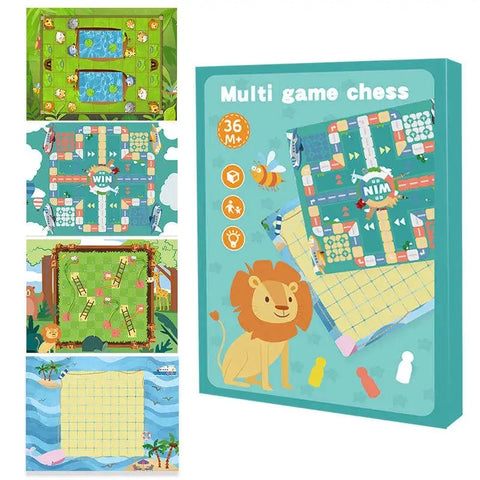 4 in 1 Board Game ( Chess, Dama, Snakes and Ladder, Ludo