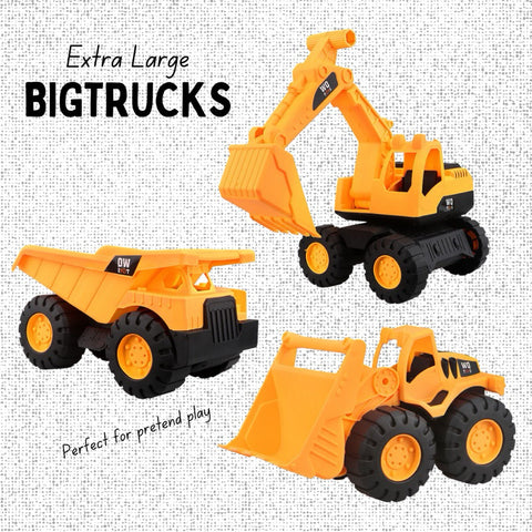Extra Large Big trucks for Toddler Kids Pretend Play Excavator dump truck engineering car