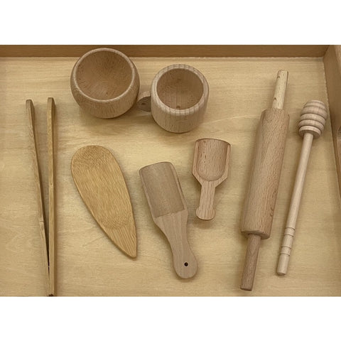 Montessori Sensory scoop and tong set