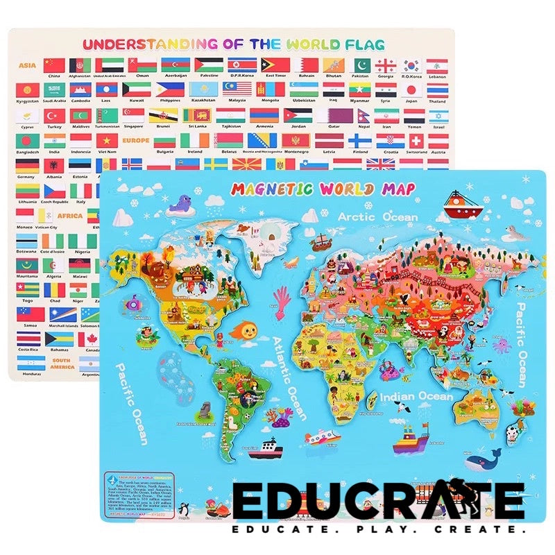 World Map / Geography for Kids Wear Love Babies EducratePH