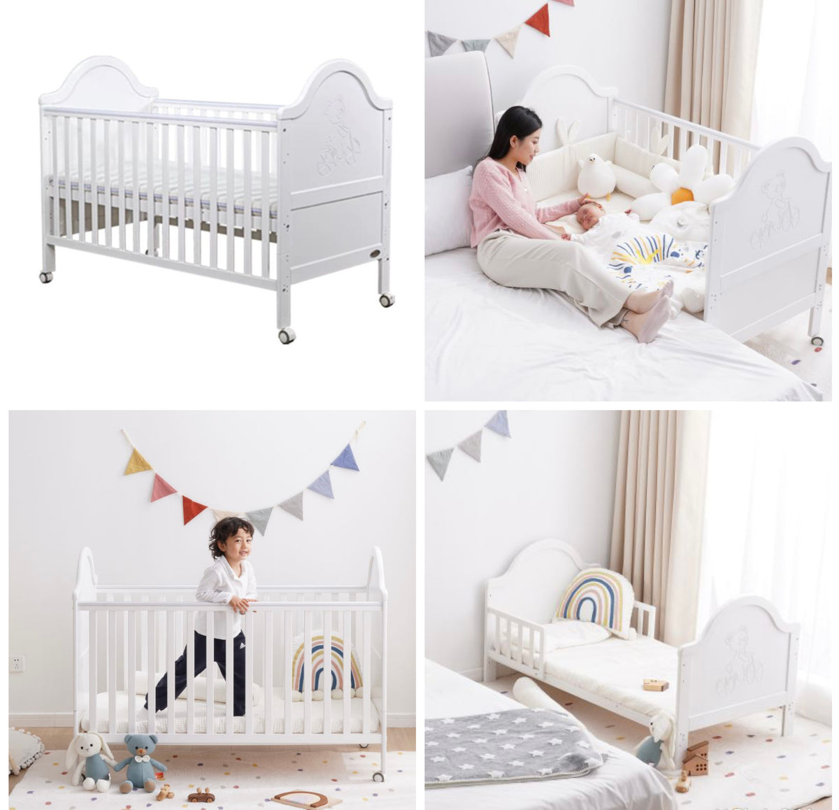 Edward Crib to Co sleeper to Toddler Bed Wear Love Babies EducratePH