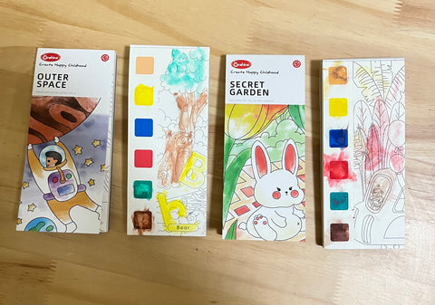 Pocket Water Color Paint bookmark for Kids