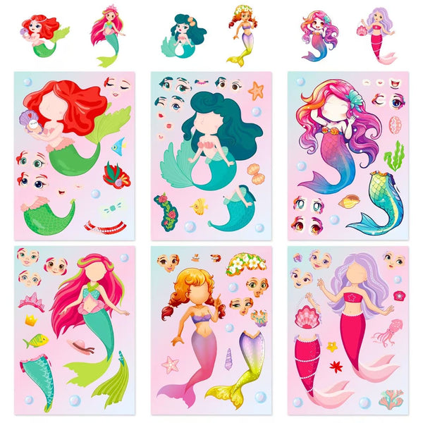 Make a face Sticker 6sheets/pack