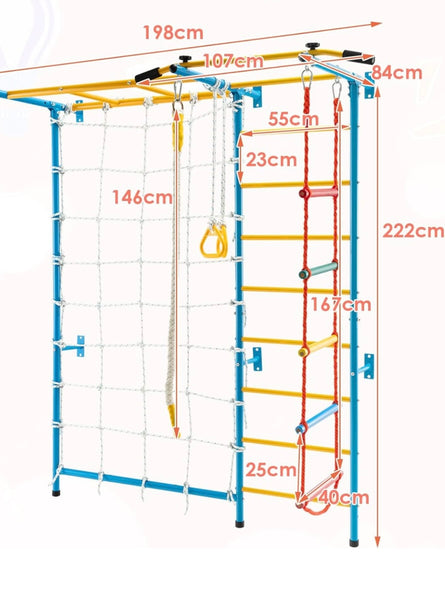Elliot Swedish Climbing Frame (hanging military climb, pull up bar Monkey bar)