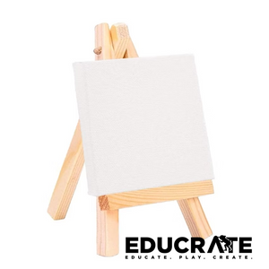 1pc Mini Easel with Canvas 10cm