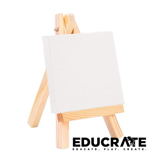 1pc Mini Easel with Canvas 10cm