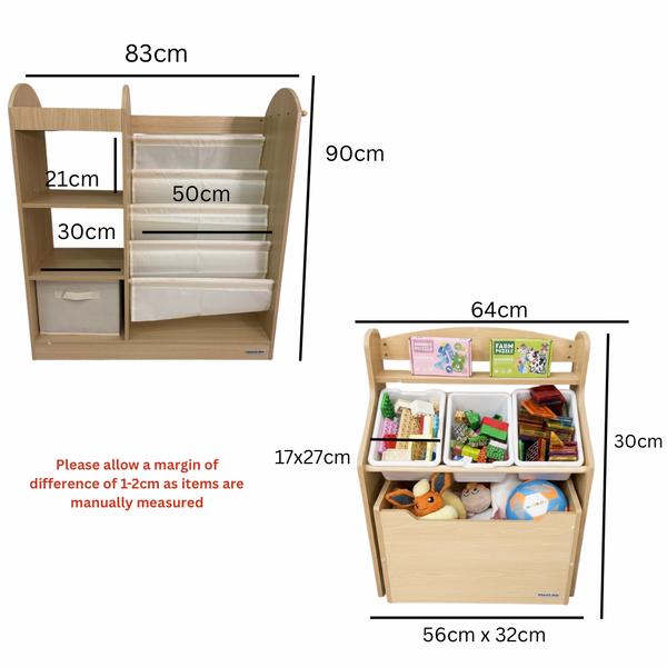 EducratePH Tidy Play Storage Solutions Bin Storage Bookshelf