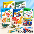 EducratePH 3D Paper Model DIY Craft Kit | Animals, Dinosaurs, Vehicles, Aircraft | Paper Construction Activity