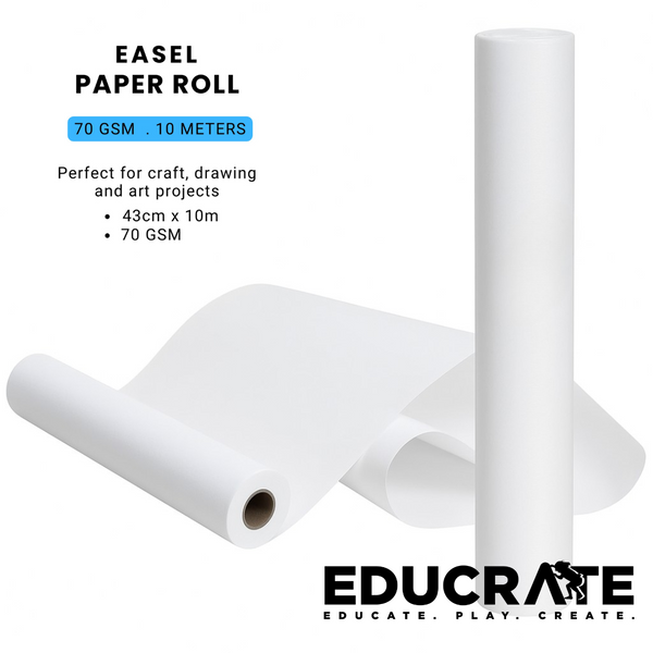 EducratePH  Paper Roll Refill – 43cm x 10m | Drawing, Painting, Arts & Crafts Paper for Kids Easel