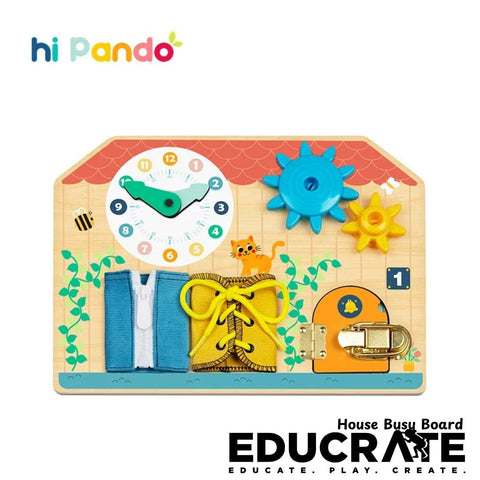 Hi Pando House Shape Busy Board - Fine Motor Skills HP003