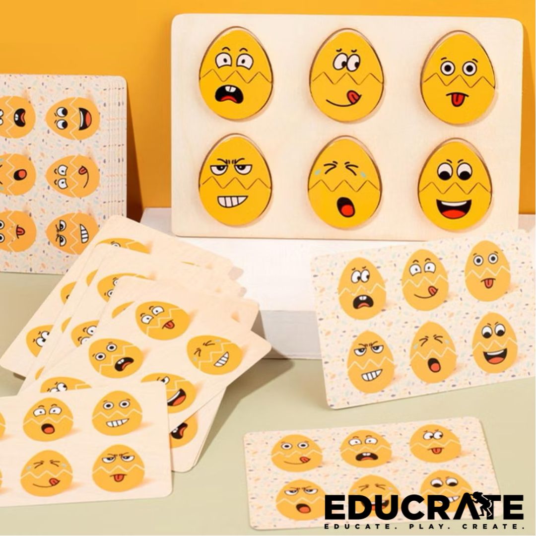 Egg Emotion Puzzle with Flashcards / Facial Expression flashcard
