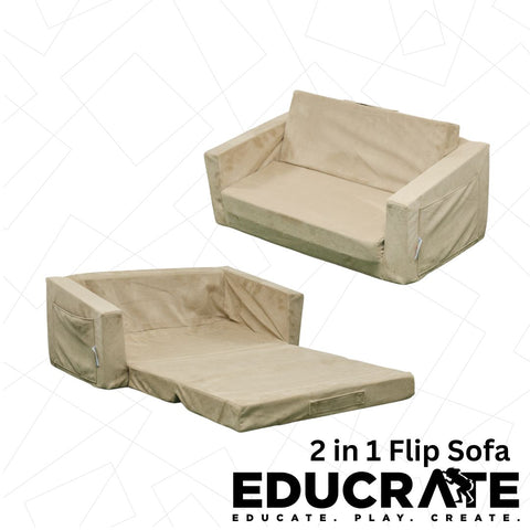 2 in 1 Microsuede Flip Sofa (two seater)