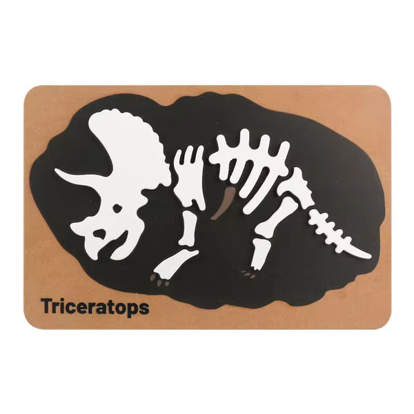 Educrateph Dinosaur Fossil Puzzle – Wooden Skeleton Board Educational Puzzle | 30 × 20 cm | Ages 3+