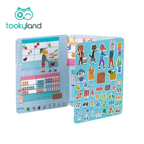 Tookyland Reusable & Washable Silicone Sticker Book travel book street by educratePH