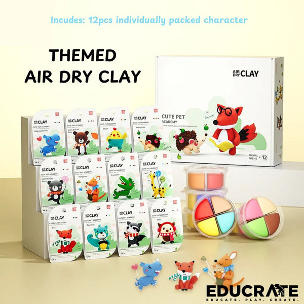 Air Dry Ultralight Theme Clay / 12pcs per box / Modeling Clay