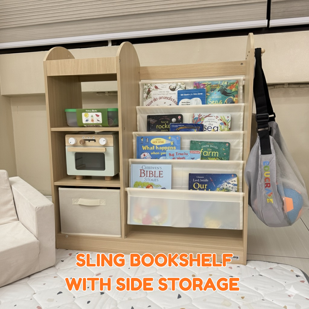 EducratePH Tidy Play Storage Solutions Bin Storage Bookshelf