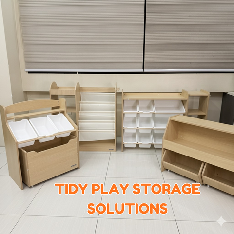 EducratePH Tidy Play Storage Solutions Bin Storage Bookshelf