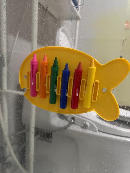 EducratePH  Bath Crayons for Kids | Washable Bath Tub Crayons with Eraser and Case| 6 Colors | Toddler Bath Toy | Bathroom Drawing Set