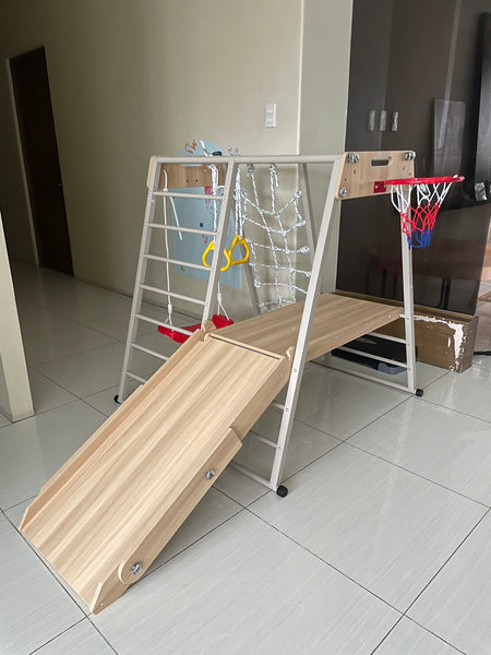 EducratePH Steel Jungle Gym Active Playset with Slide | Indoor Climbing Set for Kids
