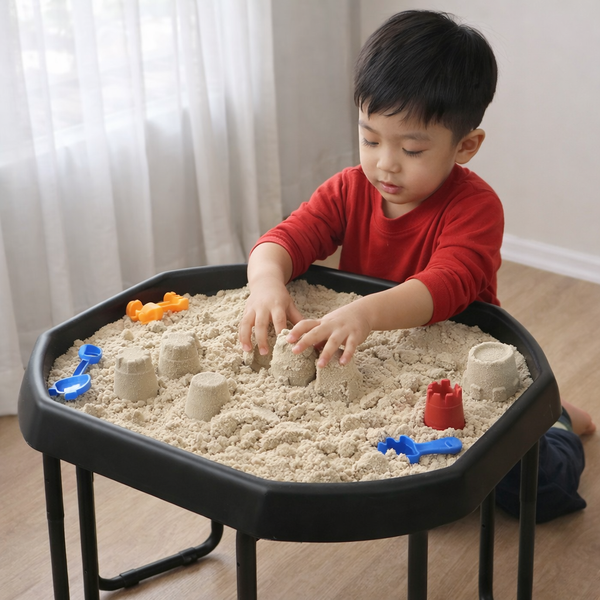 EducratePH Kids Tuff Tray Sensory Play Table | 3-Level Adjustable Height | Sand & Water Kinetic Sand Activity Tray