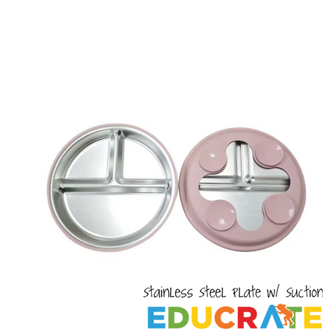 Stainless Steel Baby with Suction Sleeve Plate & Bowl | 304 Steel | Toddler Feeding Set | BLW