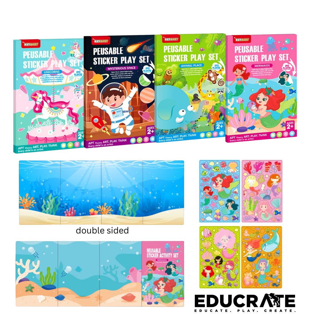 Ke ybaby Jumbo Reusable Sticker Activity Set 24m+ 100pcs sticker by ed ...