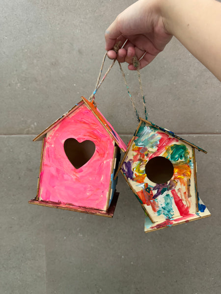 Wooden Birdhouse 2pc per pack( Paint your own)
