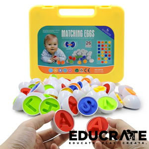 Matching Egg Letters/Alphabet 26/set with carry Case