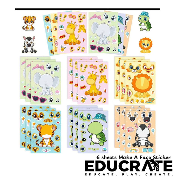 Make a face Sticker 6sheets/pack