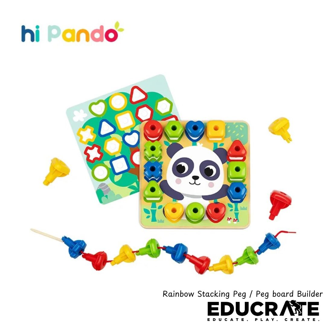 Hi Pando Peg Board Builder and Lacing / Rainbow Stacking Pegs