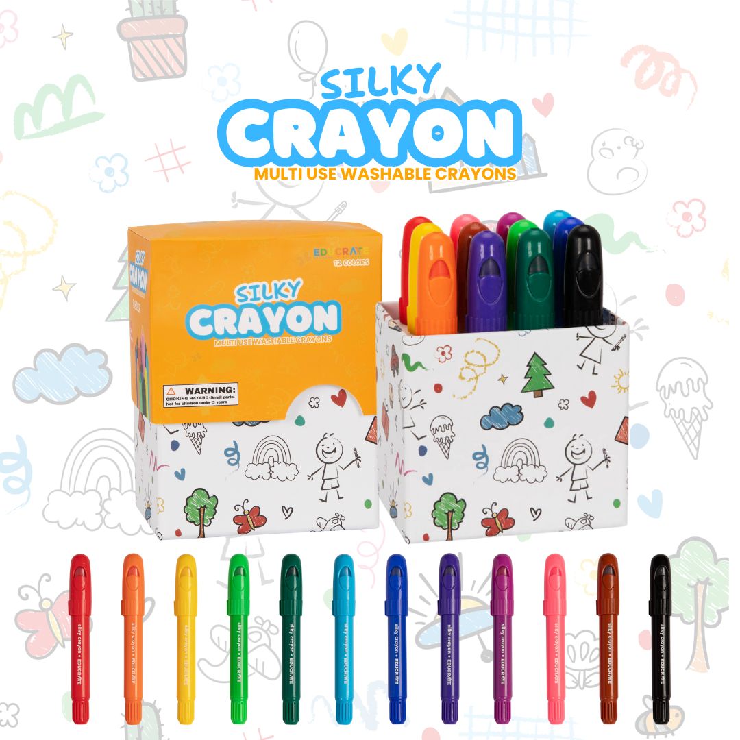 Educrate Multi Use Washable Silky Crayon