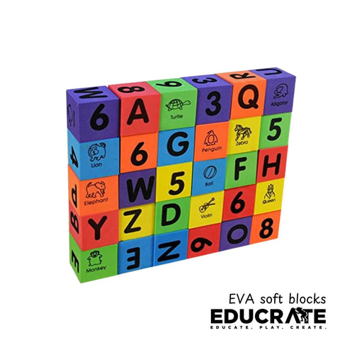Soft Blocks EVA Letters and Numbers Square