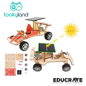 Tookyland DIY 3d Wooden Solar Powered Car