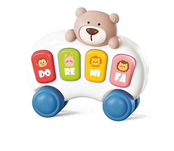 Bear Music Car – Musical Toy for Babies (DO RE MI Sound Buttons)