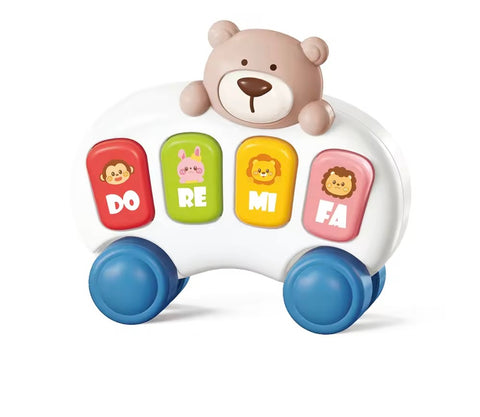 Bear Music Car – Musical Toy for Babies (DO RE MI Sound Buttons)