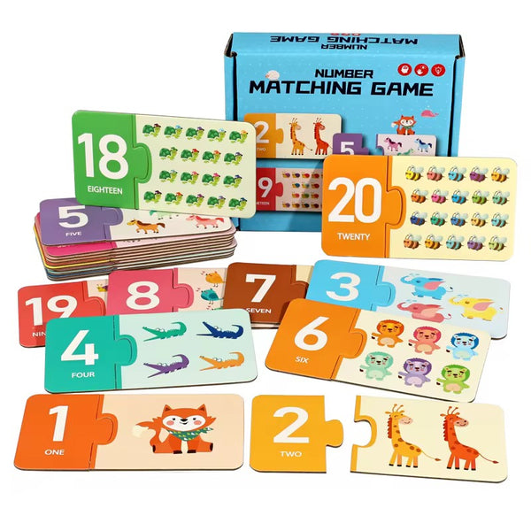 Alphabet or Number Puzzle Matching Cards – Montessori Early Learning Flashcards