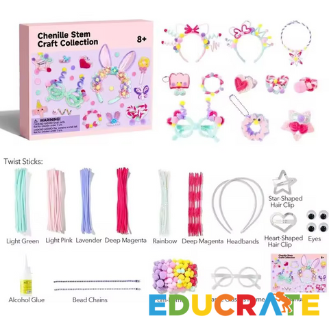 EducratePH Chenille Stem Craft Collection – DIY Arts & Crafts Kit for Kids (8+) fuzzy wire