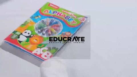 KeyBaby Coloring Book with Crayons Numbers OR Alphabet Set (Ages 3+)
