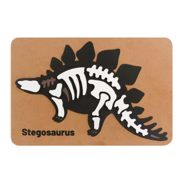 Educrateph Dinosaur Fossil Puzzle – Wooden Skeleton Board Educational Puzzle | 30 × 20 cm | Ages 3+