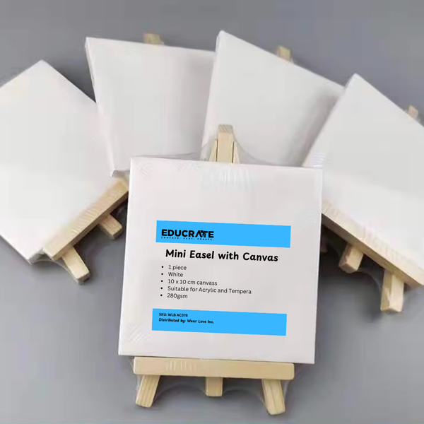 1pc Mini Easel with Canvas 10cm