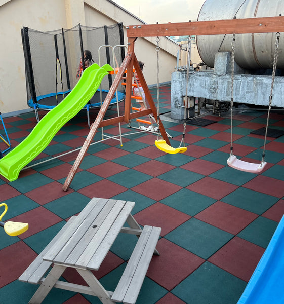 Outdoor Rubber Tile / Outdoor Rubber Playground Mat