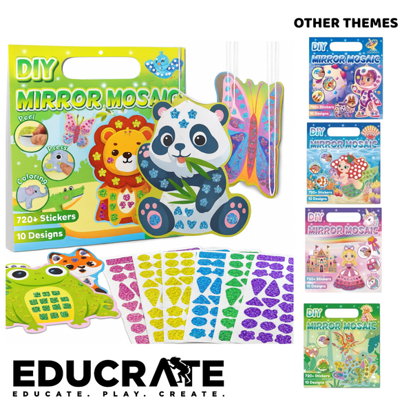 DIY Mirror Mosaic Sticker Kit – 120+ Glitter Stickers | Decoration keychain | dot sticker