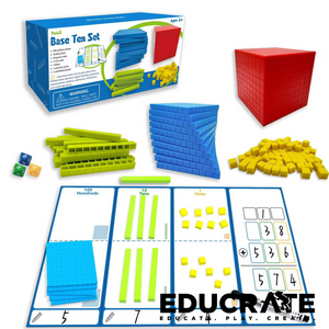 Base Ten Math Manipulative Set – Hands-On Place Value Learning Kit (Ages 6+)