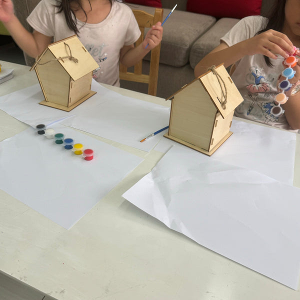 Wooden Birdhouse 2pc per pack( Paint your own)