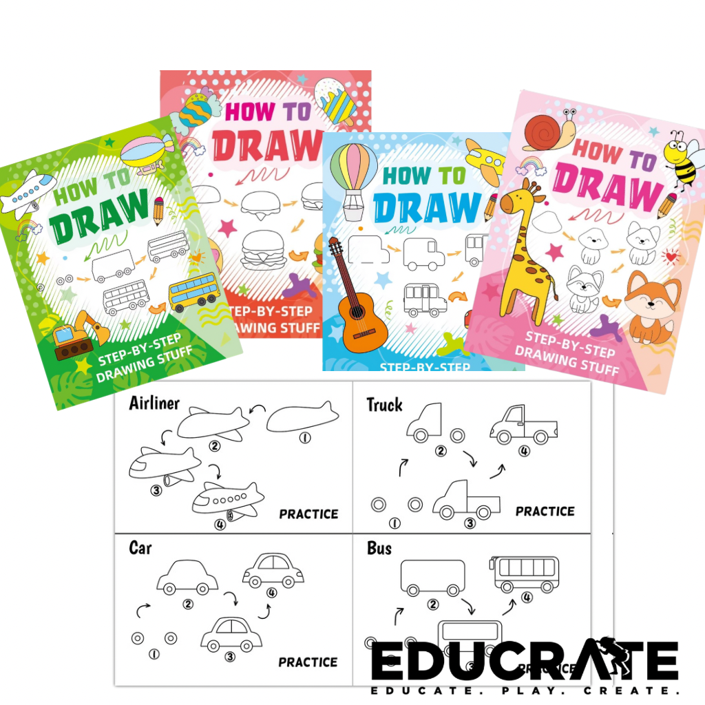 educratePH How to Draw – Step-by-Step Drawing Book for Kids