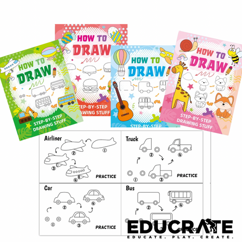 educratePH How to Draw – Step-by-Step Drawing Book for Kids