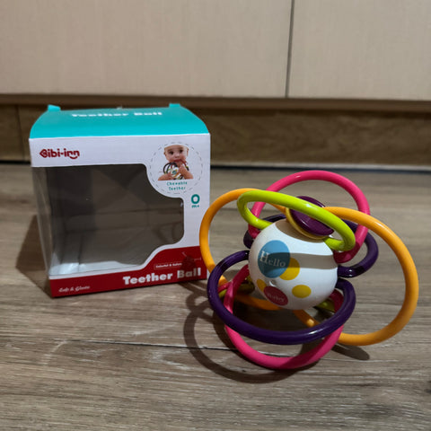EducratePH Colorful Baby Teether Ball | Soft TPU Chew Toy for Infants (0+ months)