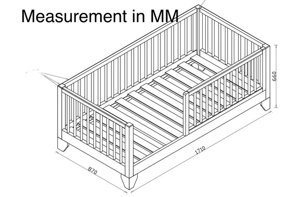 Freya Montessori Floor to Toddler Bed
