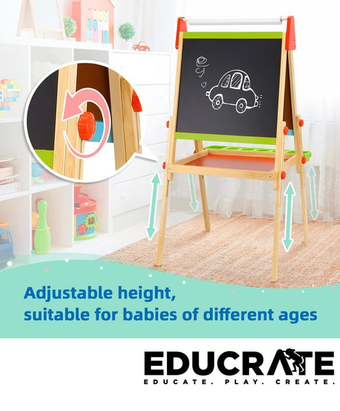 Tooky Toy 3 in 1 Deluxe Standing Art Easel