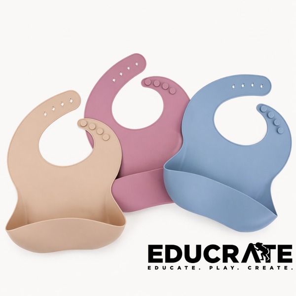 EducratePH Silicone Catch-All Bib (Soft, Waterproof & Easy Clean)